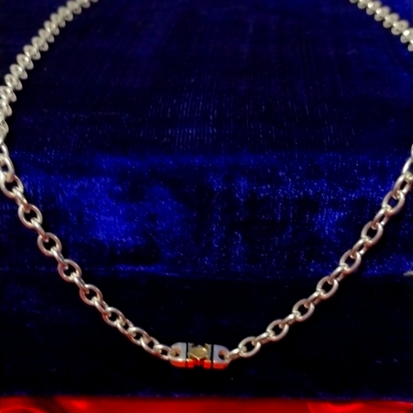 18K Cartier Double "C" Oval Link 🔗 Necklace, Crafted in Sterling Stunning 🎁 - Picture 11 of 12